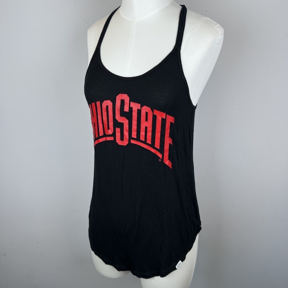 Like New-Pink Victoria Secret OHIO STATE Black&Red Scoop Neck Low Back Tank XS - Picture 6 of 16